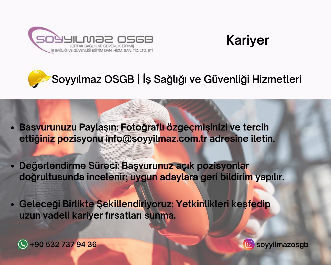 Soyyılmaz OSGB | İş Sağlığı ve Güvenliği Hizmetleri - Ortak Sağlık Güvenlik Birimi