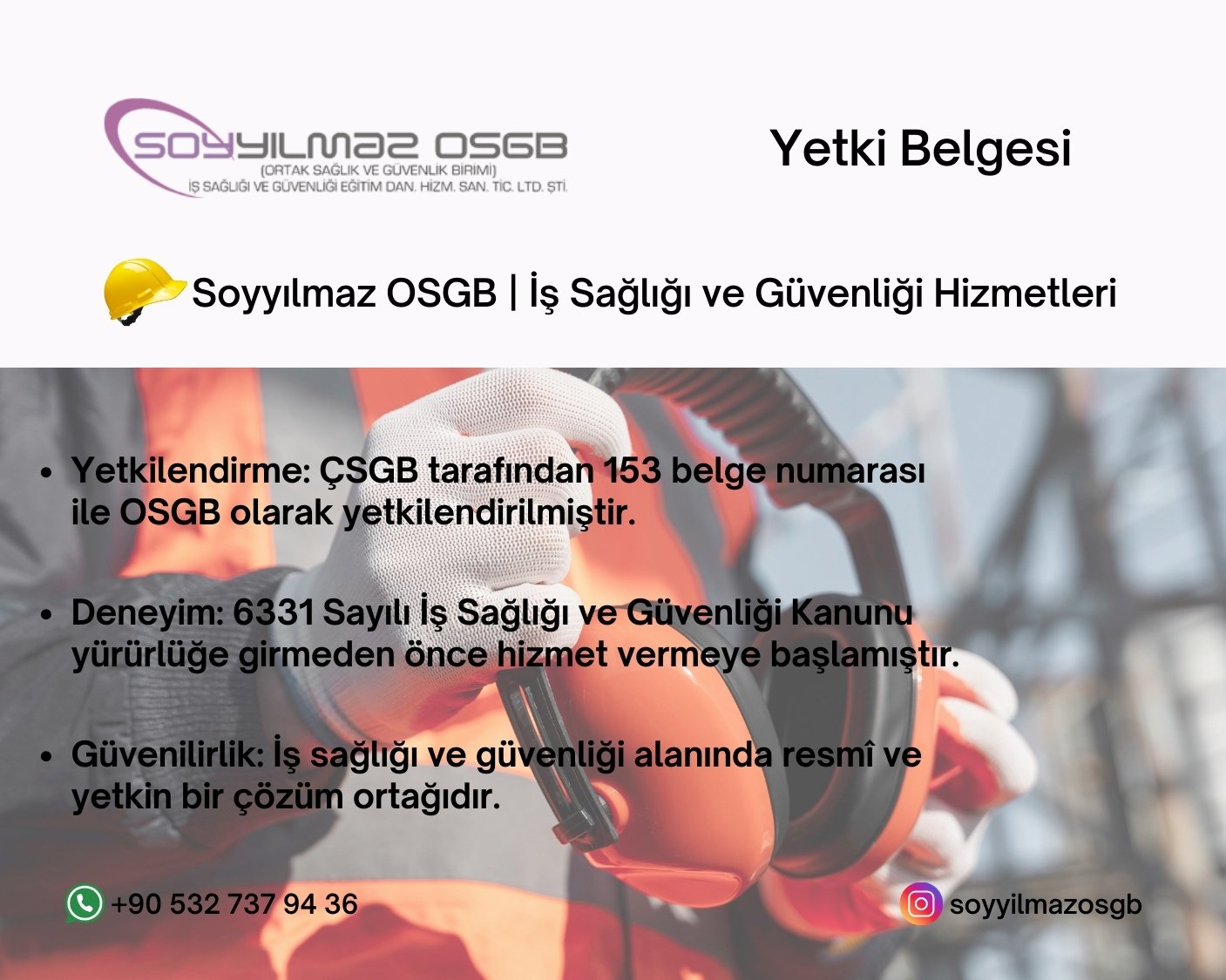 Soyyılmaz OSGB | İş Sağlığı ve Güvenliği Hizmetleri - Ortak Sağlık Güvenlik Birimi