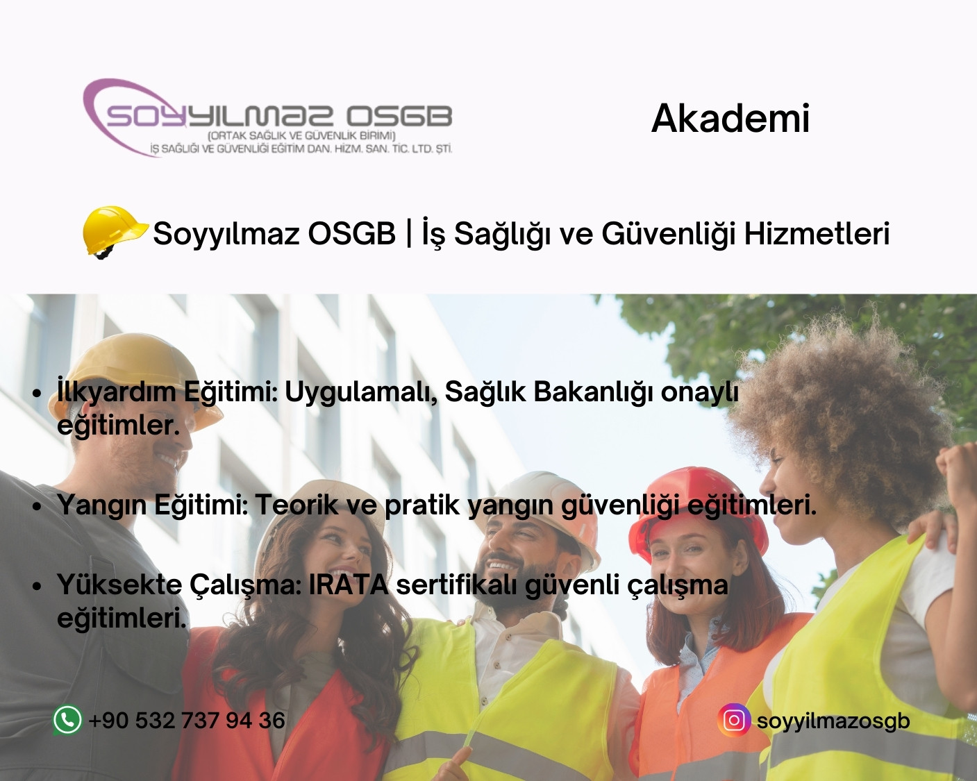 Soyyılmaz OSGB | İş Sağlığı ve Güvenliği Hizmetleri - Ortak Sağlık Güvenlik Birimi